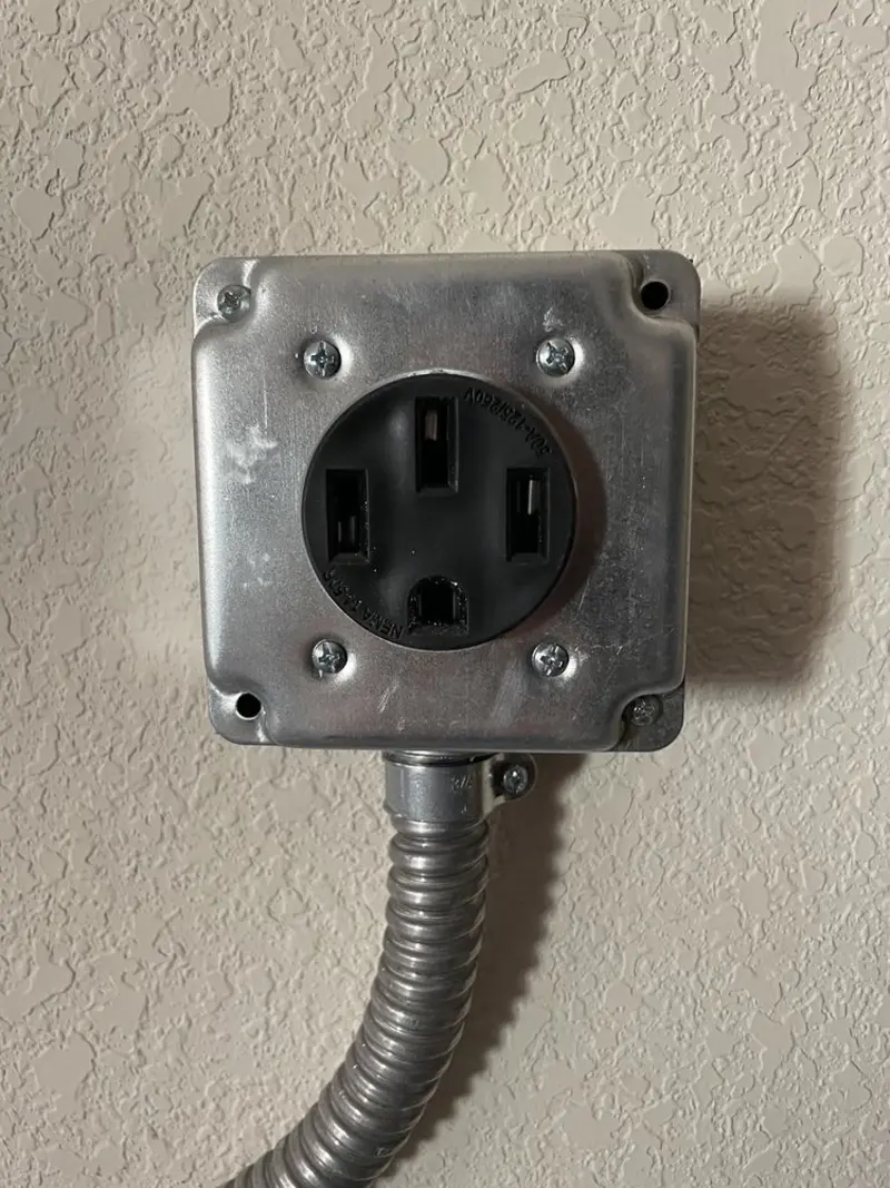 NEMA 14-50 outlet installed for Smart Home Electrical in Tifton